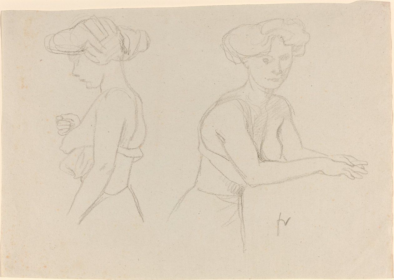 Zwei Studien einer sich anziehenden Frau von Félix Vallotton