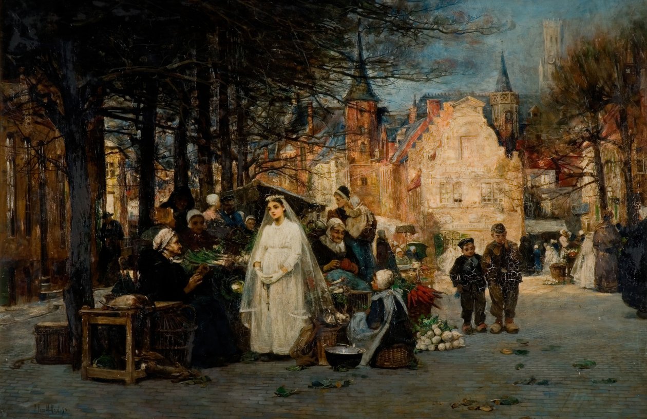 Die erste Kommunion, 1894 von Flora Macdonald Reid