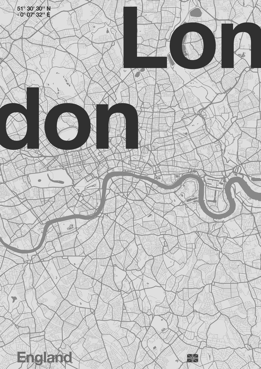 London Minimal Karte von Florent Bodart