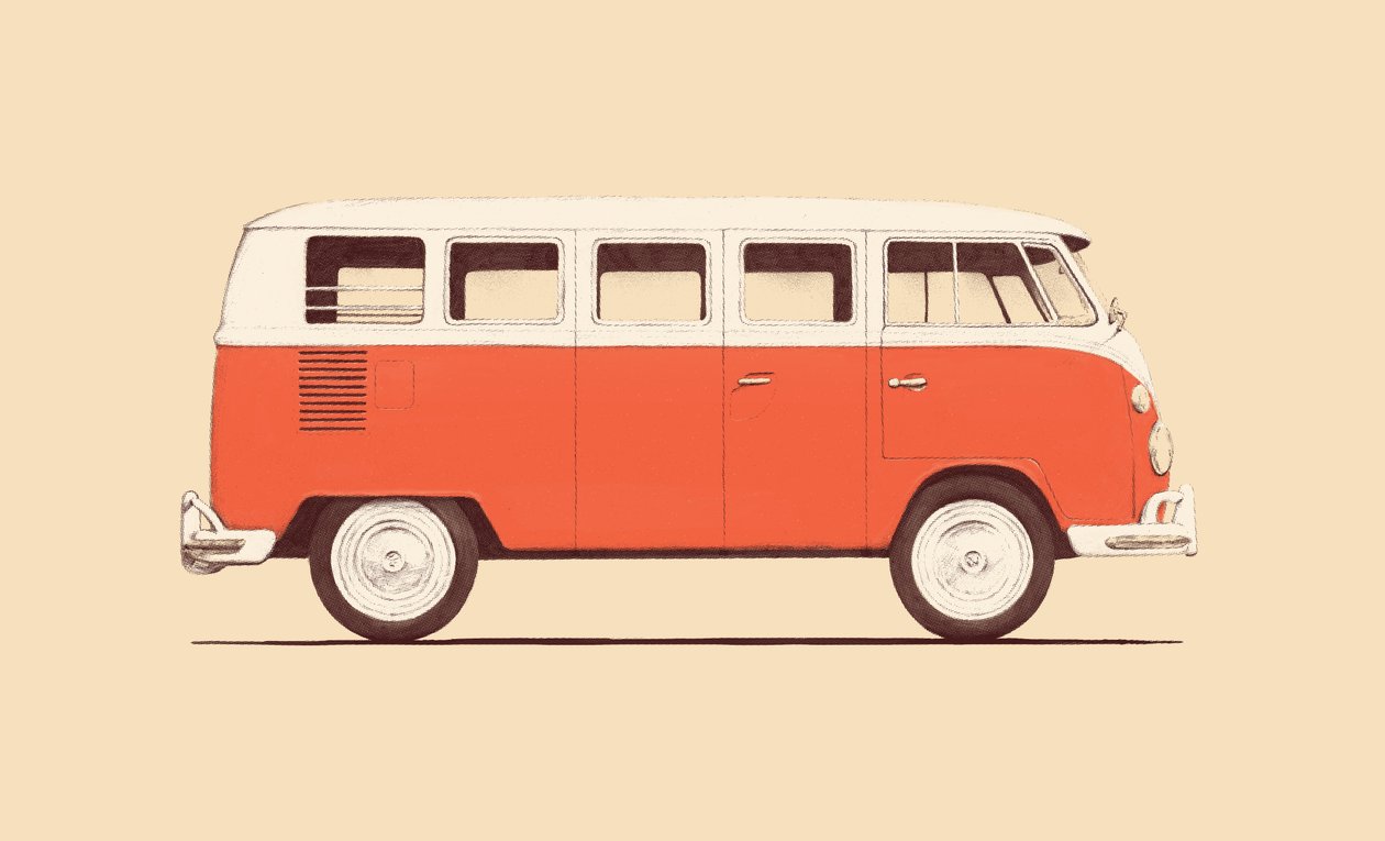 Roter Van, 2023 von Florent Bodart