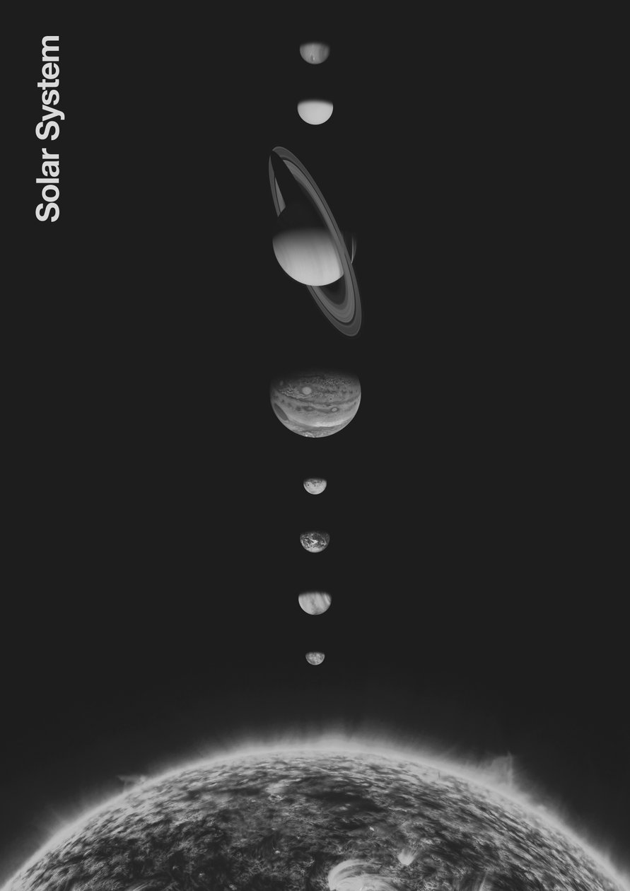 Sonnensystem - Minimal, 2023 von Florent Bodart