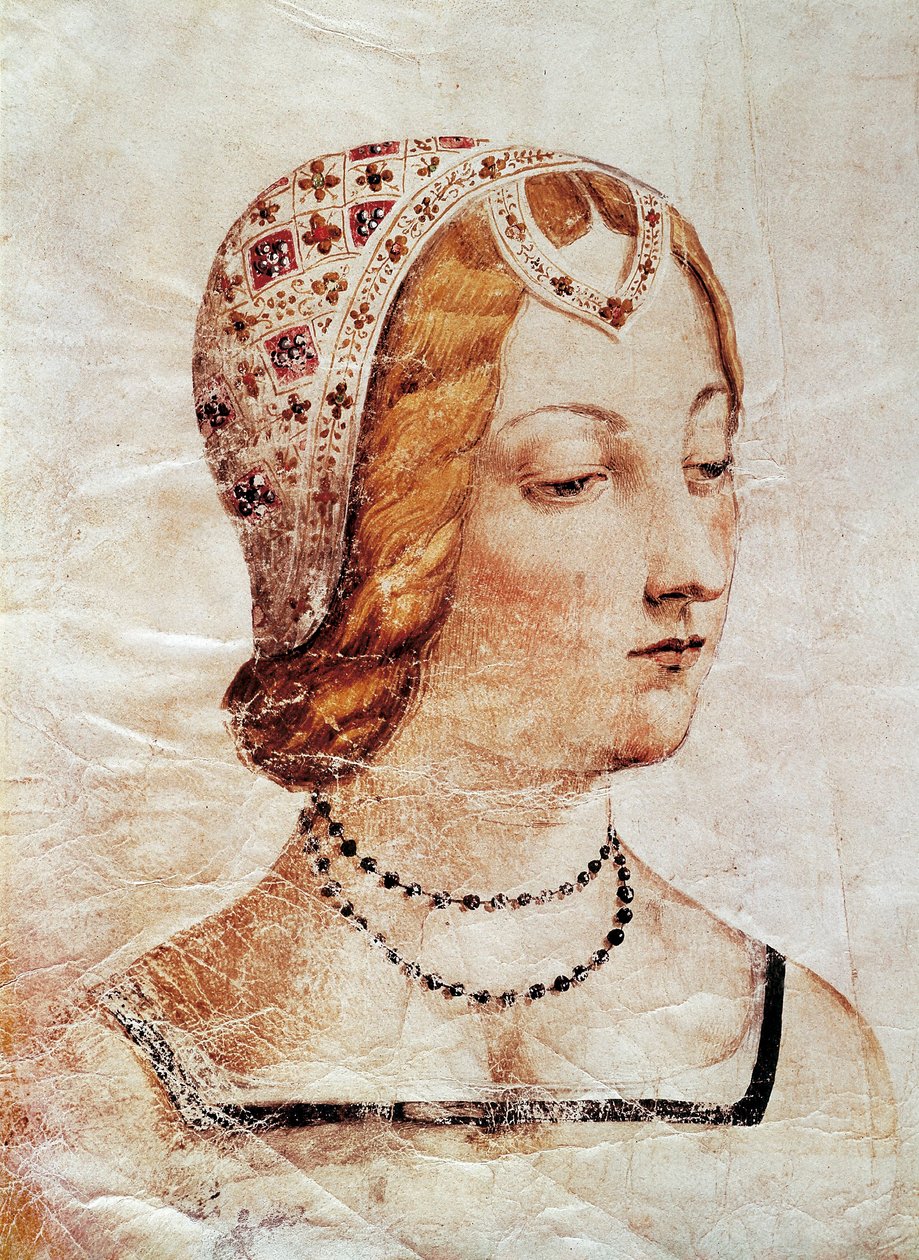 Miniatur, die Laure darstellt von Florentine School