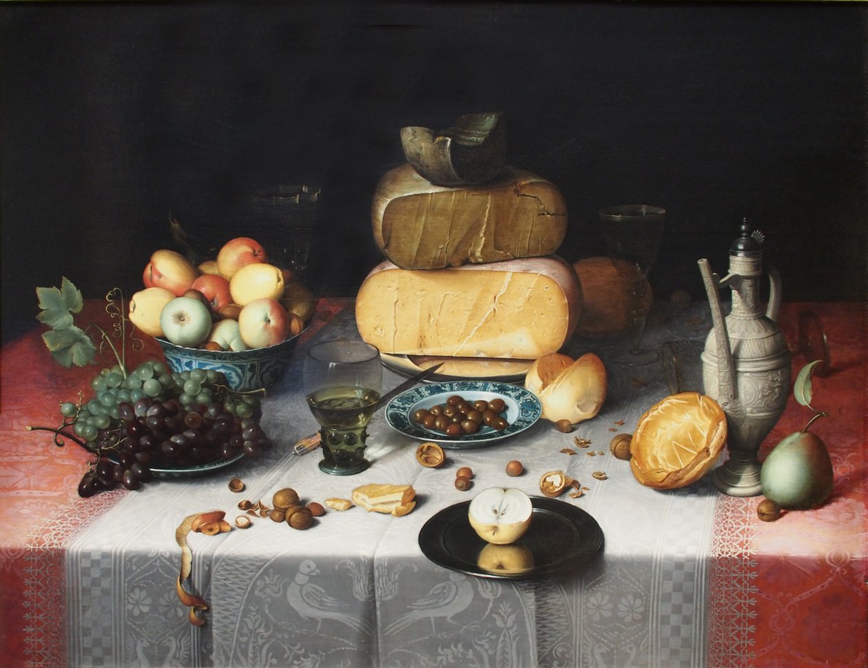 Stillleben mit Käse von Floris Claesz. van Dyck