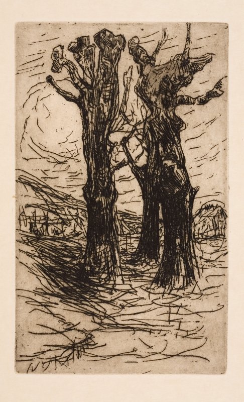Zwei Kastanienbäume von Floris Verster