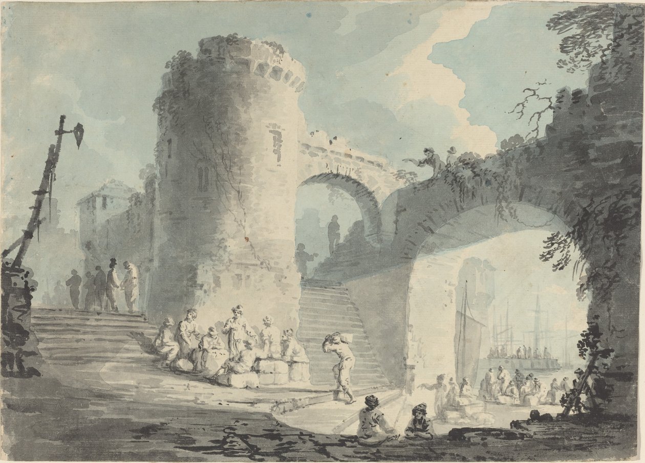 Hafenszene von Follower of Claude Joseph Vernet