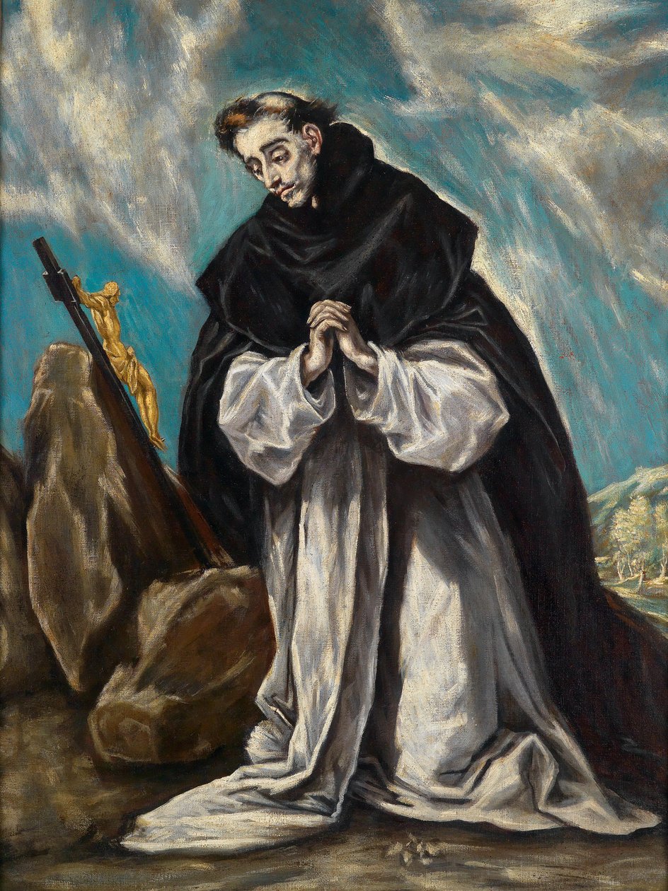 Der heilige Dominikus im Gebet von Follower of El Greco