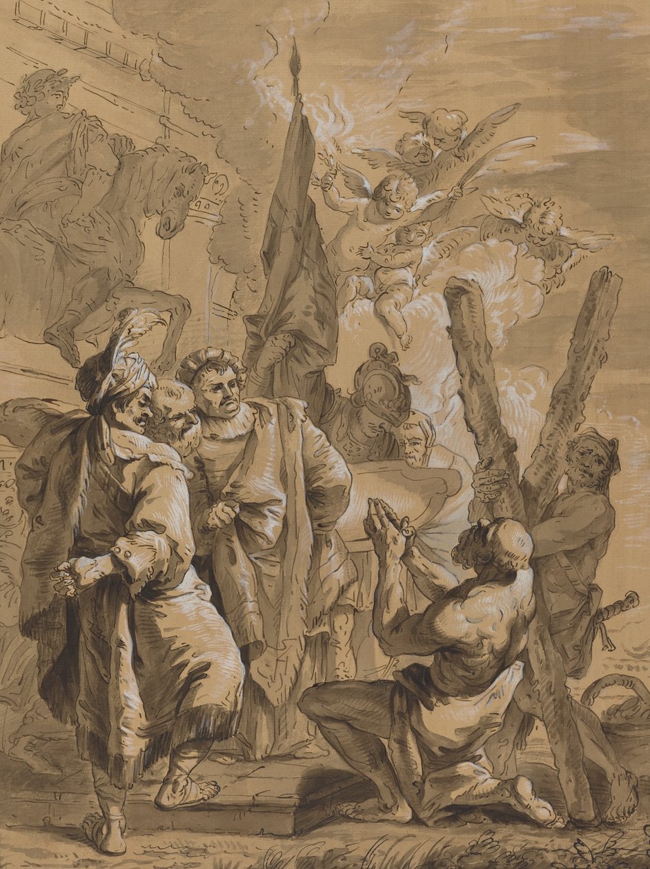 Martyrium des heiligen Andreas von Follower of Francesco Fontebasso