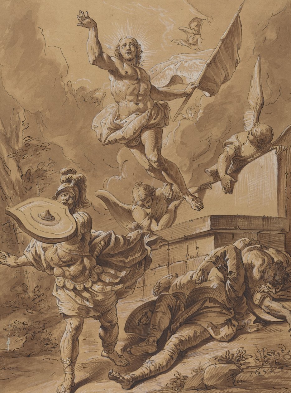 Die Auferstehung von Follower of Francesco Fontebasso