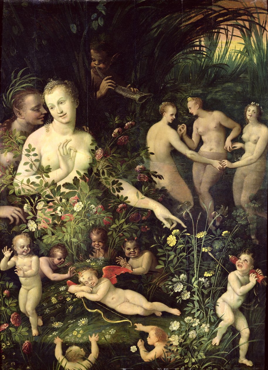 Allegorie des Wassers oder Allegorie der Liebe von Fontainebleau School