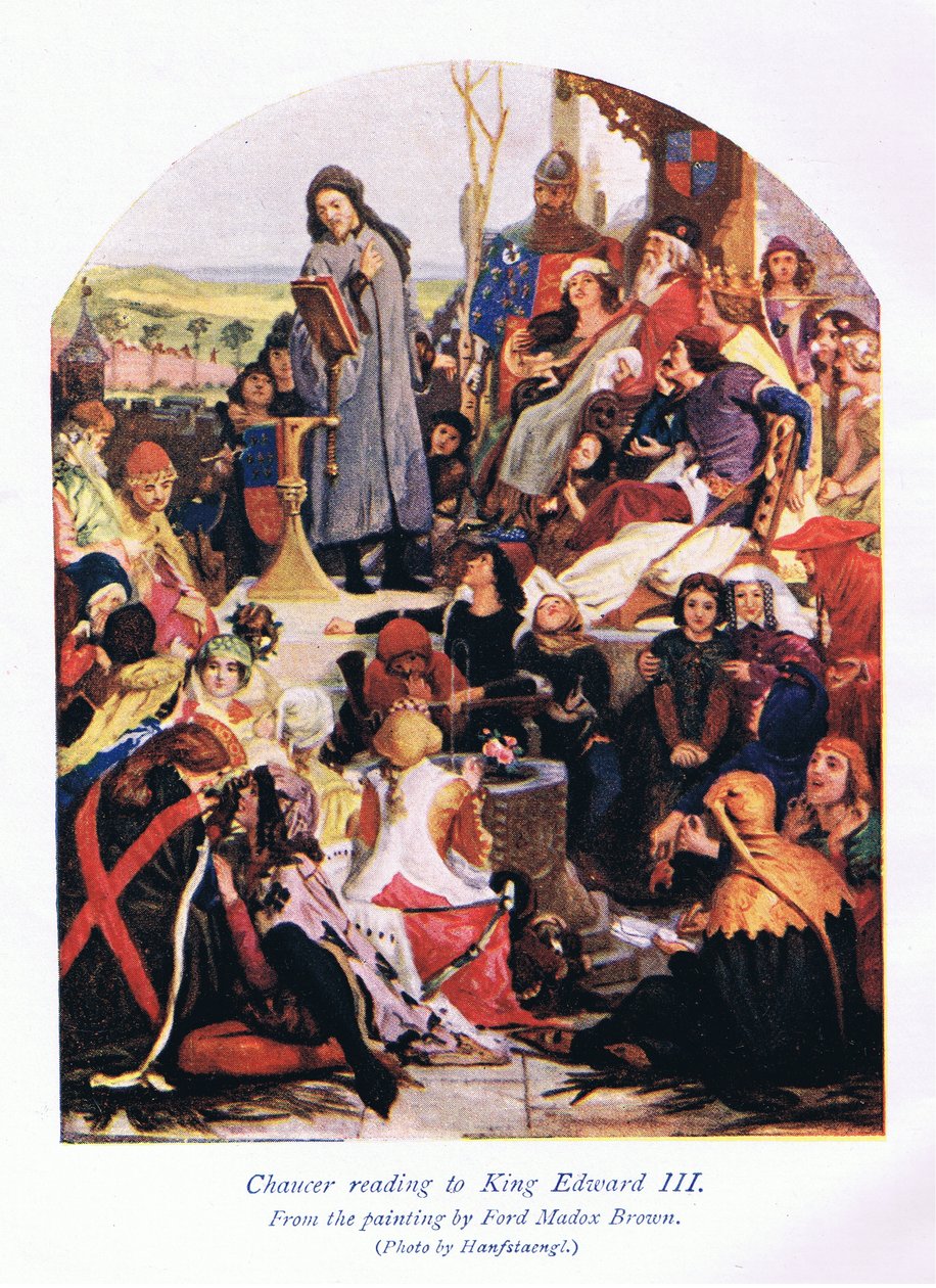 Chaucer liest König Edward III. vor von Ford Madox Brown