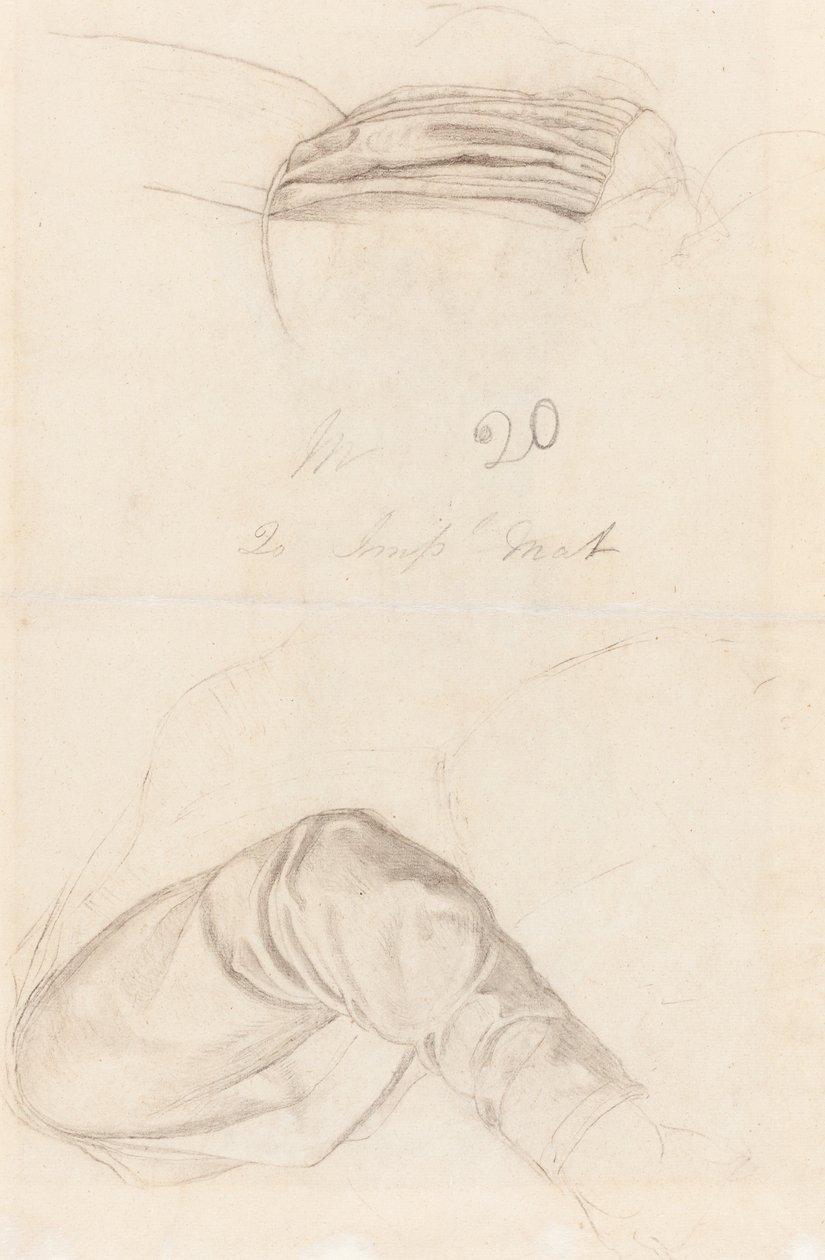 Zwei Draperiestudien von Ford Madox Brown