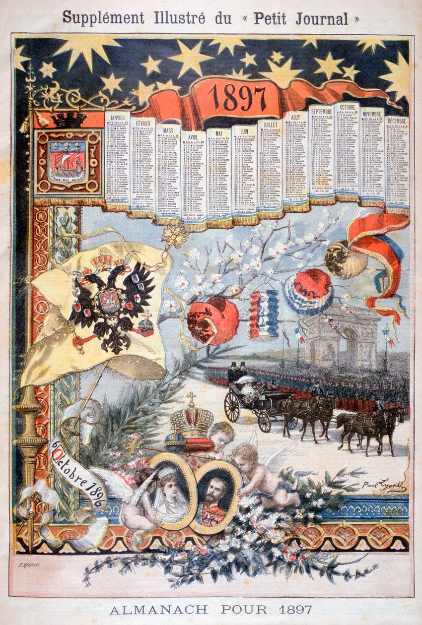 Kalender für 1897 von Fortuné Méaulle