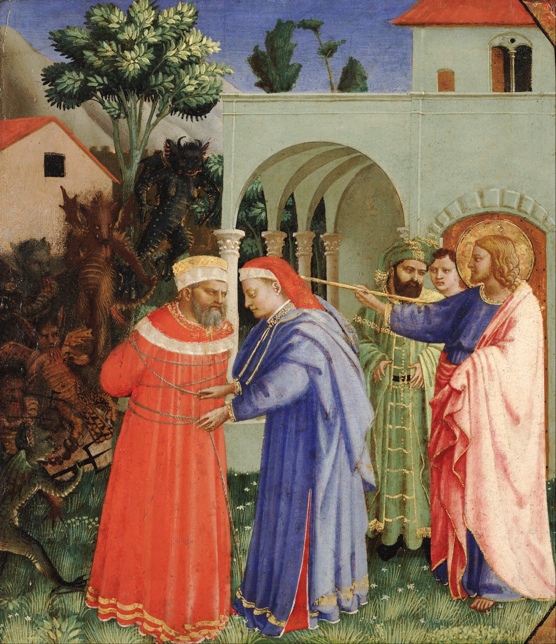 Der Apostel Jakobus der Ältere befreit den Magier Hermogenes von Fra Angelico