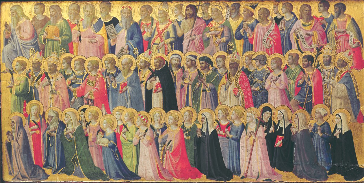 Die Vorläufer Christi mit Heiligen und Märtyrern, 1423-24 von Fra Angelico