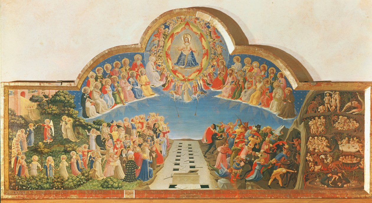 Das Jüngste Gericht, Altarbild aus Santa Maria degli Angioli, ca. 1431 von Fra Angelico