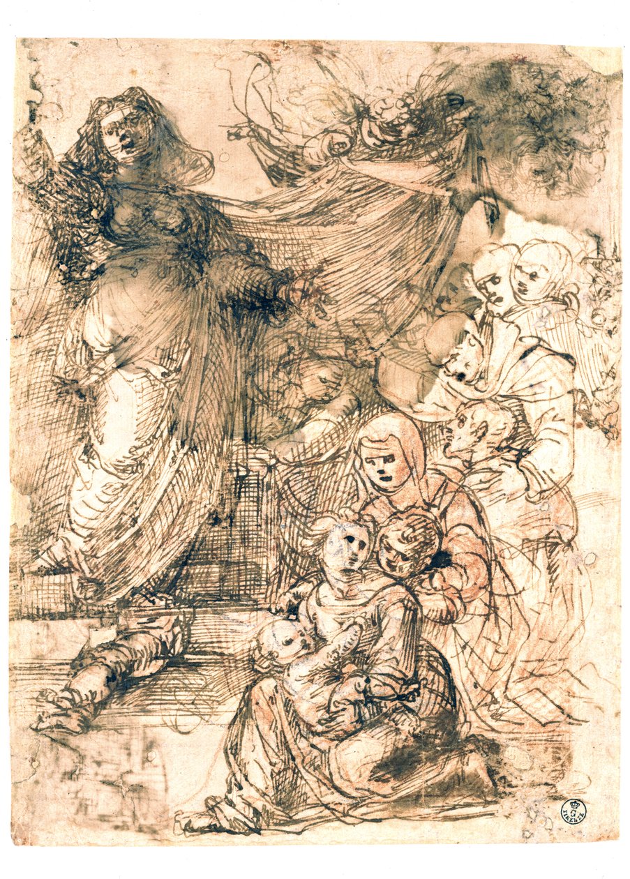 Vorbereitende Studie für Madonna mit Kind von Fra Bartolommeo