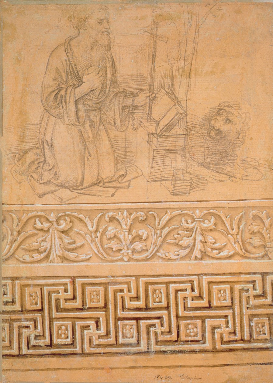 St. Hieronymus in Buße mit einem Löwen von Fra Filippo Lippi