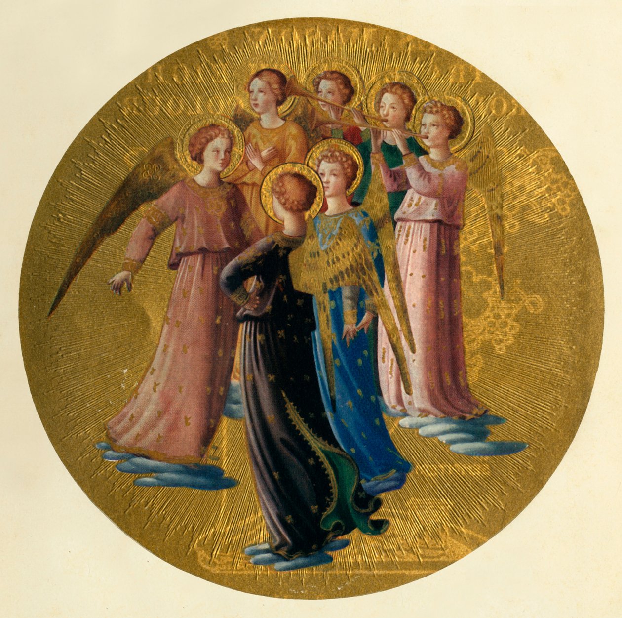 Eine Gruppe von Engeln, 15. Jahrhundert, um 1909 von Fra Angelico