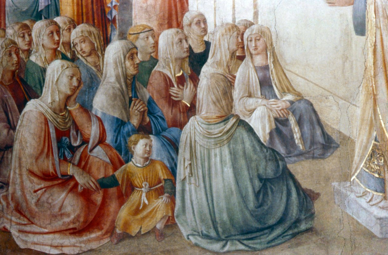 St. Stephan predigt (Detail), Mitte des 15. Jahrhunderts von Fra Angelico