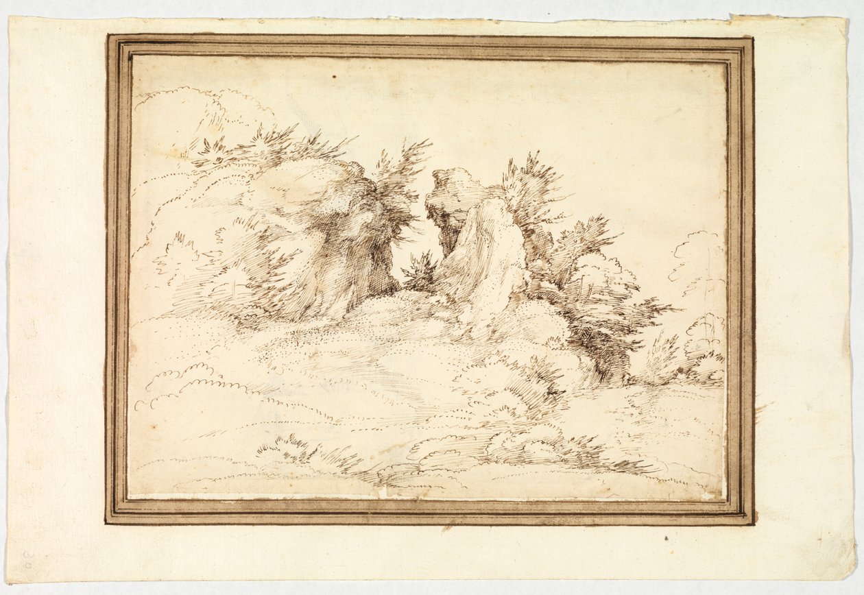 Pfad zwischen Felsen von Fra Bartolomeo