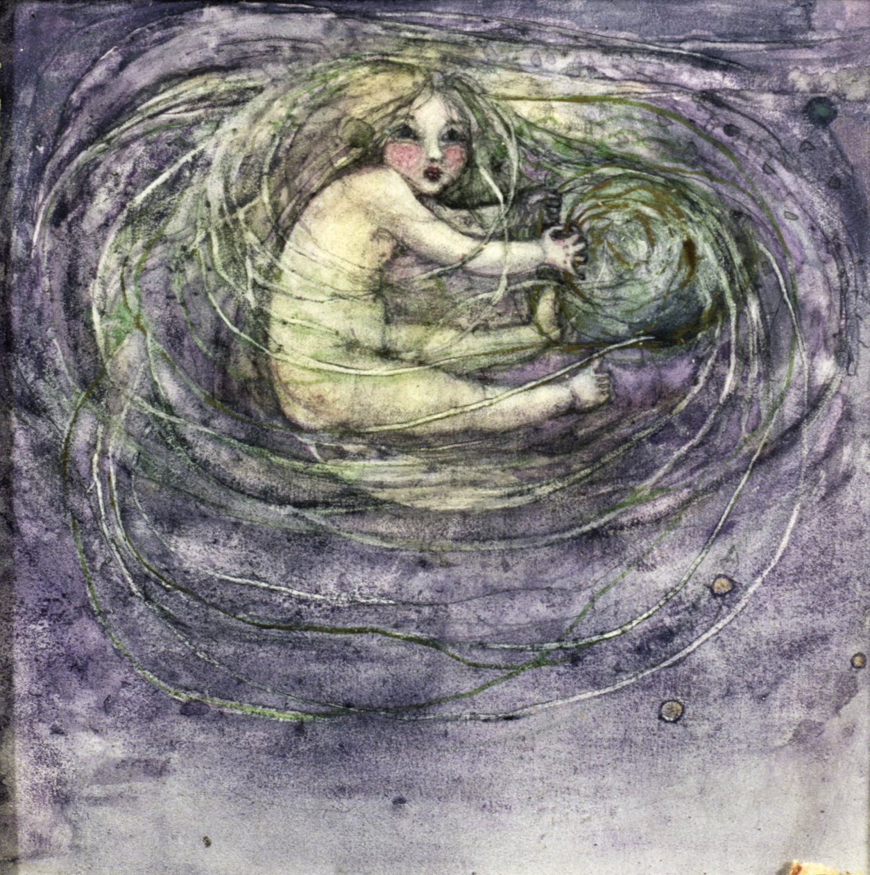 Kind in einer Rosen-Schale von Frances McNair