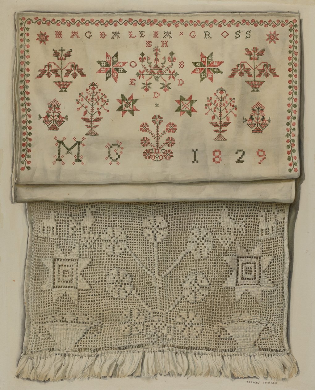 1829 Show-Handtuch von Frances Lichten