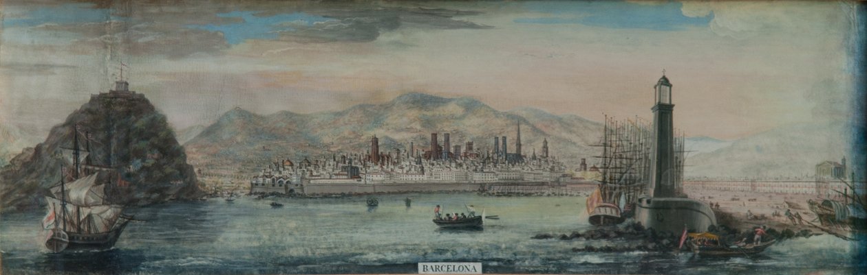 Barcelona vom Wasser aus von Francesc Fontanals