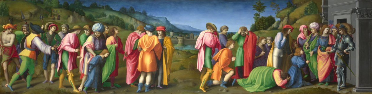 Giuseppe vergibt seinen Brüdern von Francesco Ubertini Bacchiacca