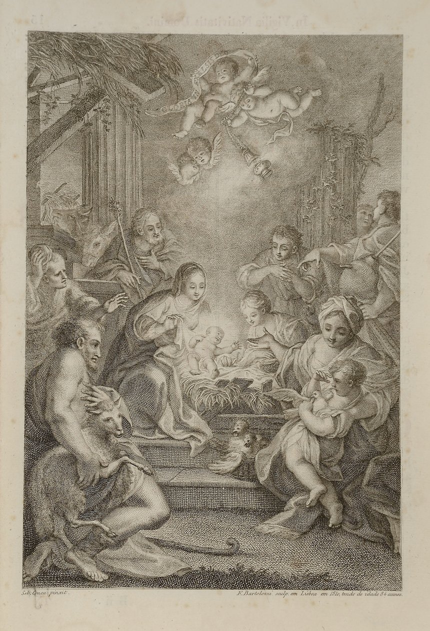 Geburt Christi, für das Römische Messbuch von Francesco Bartolozzi
