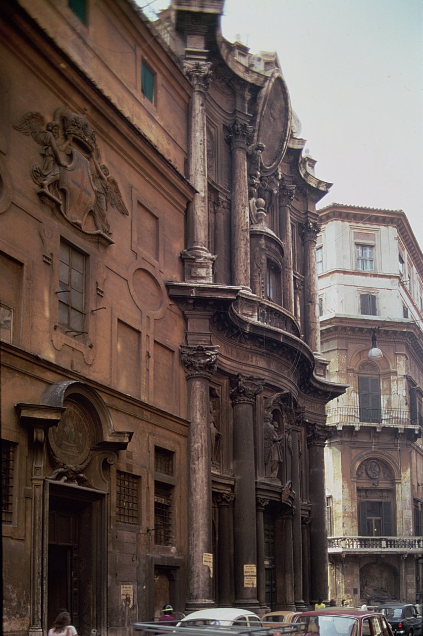 Fassaden der Kirche und des Klosters San Carlo alle Quattro Fontane, Rom, 1637-41 von Francesco Borromini