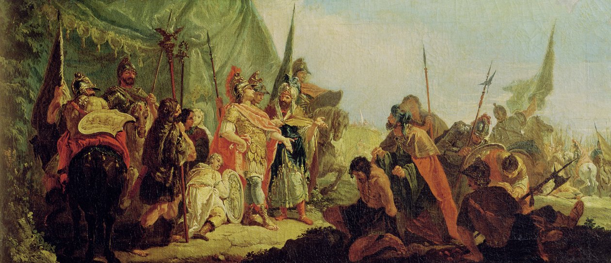 Alexander der Große und Porus von Francesco Fontebasso