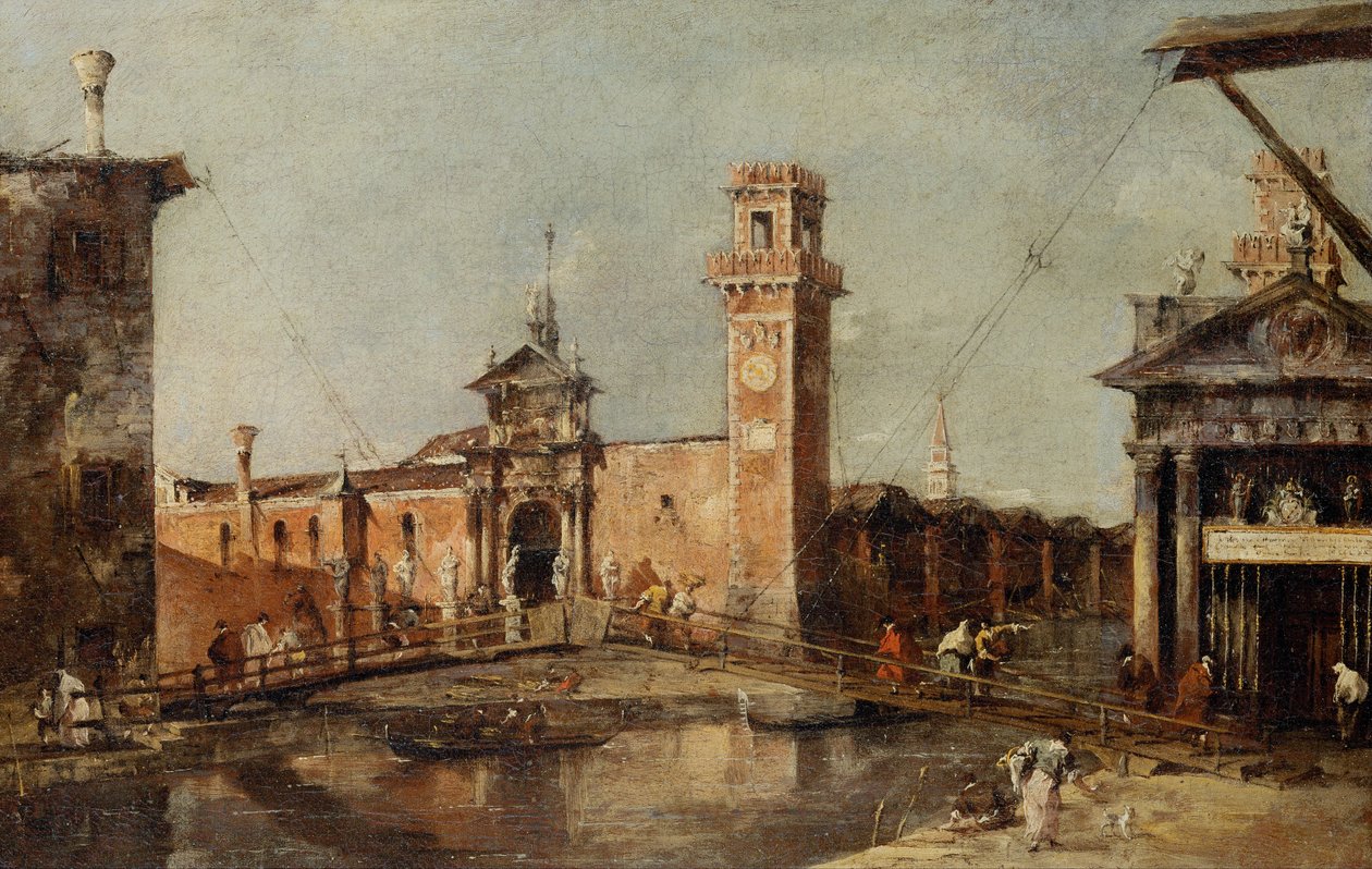 Der Eingang zum Arsenal in Venedig von Francesco Guardi