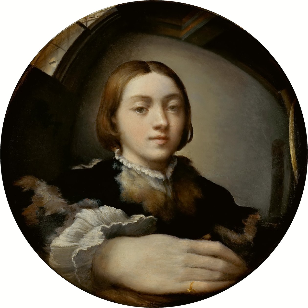 Bogenschnitzender Amor von Parmigianino