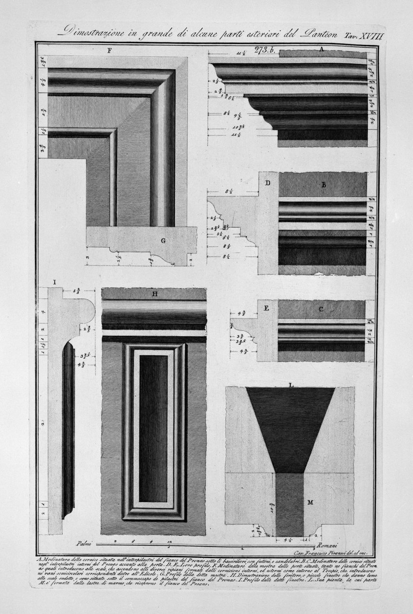 Pantheon, Taf. XVIII von Francesco Piranesi