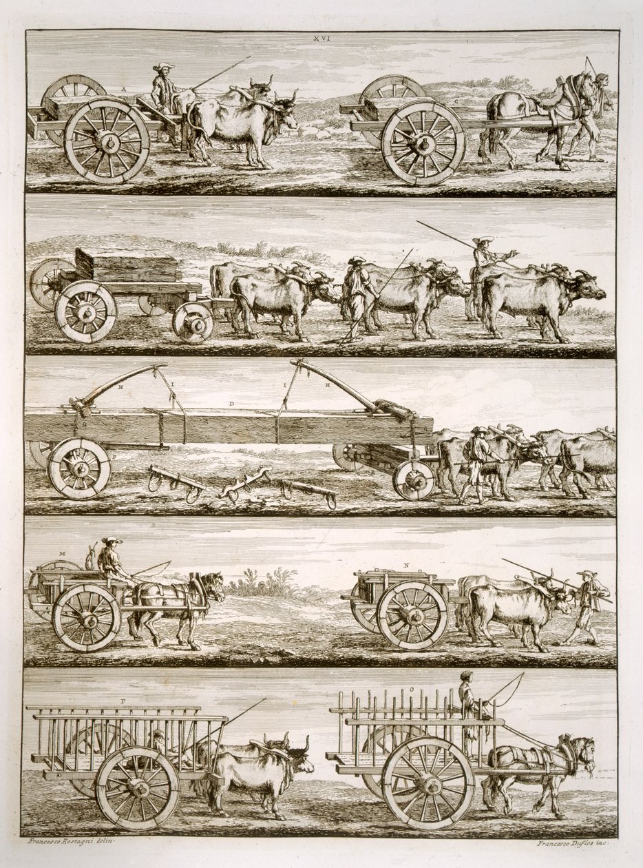Verschiedene Karren von Francesco Rostagni