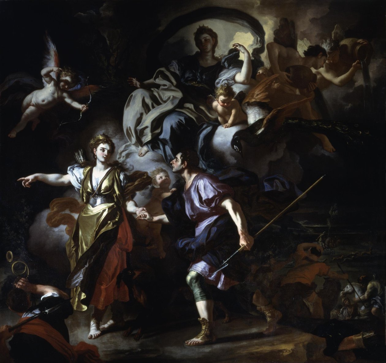 Die königliche Jagd von Dido und Aeneas von Francesco Solimena