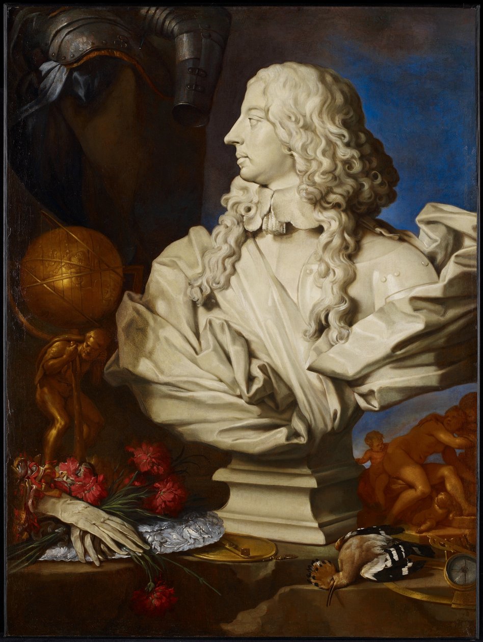 Allegorisches Stillleben mit Berninis Büste von Franz I. d