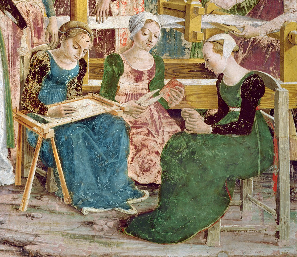 Näherinnen, Detail aus 