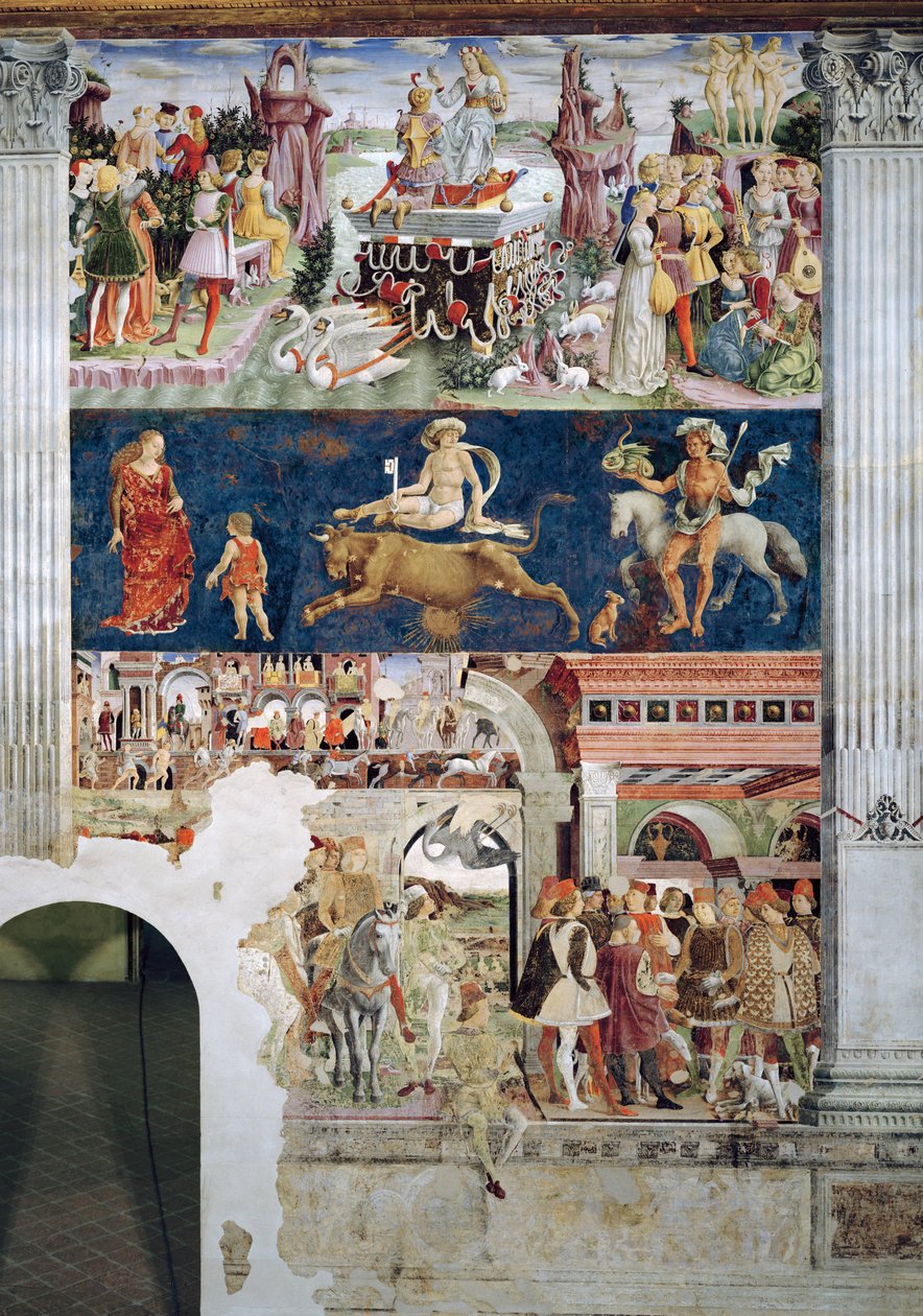 Der Triumph der Venus: April aus dem Raum der Monate, ca. 1467-70 von Francesco del Cossa