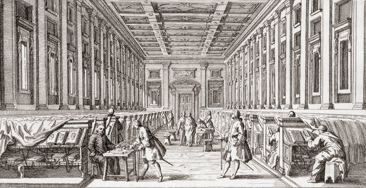Laurentianische Bibliothek, späte 18. Jahrhundert. von Francesco (after) Bartolozzi