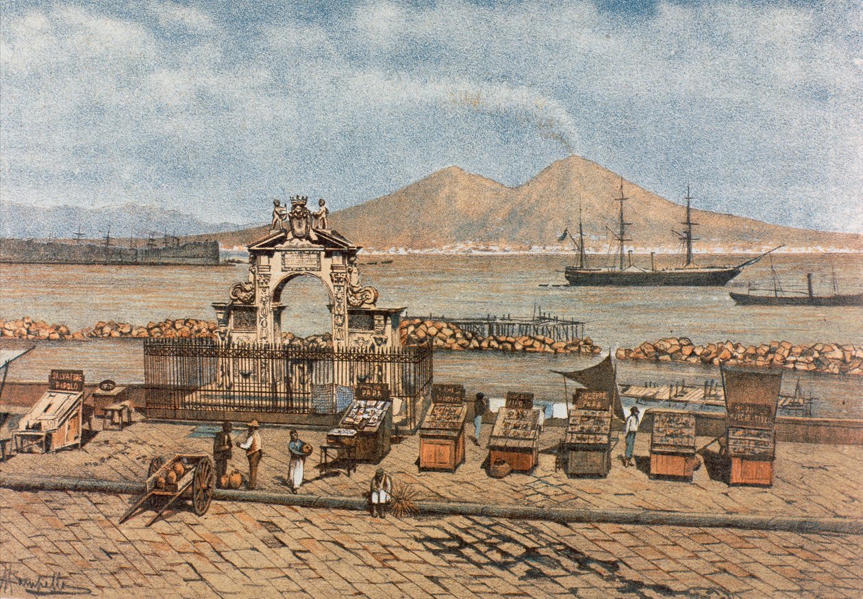 Strand von Santa Lucia in Neapel von Francesco Aversano