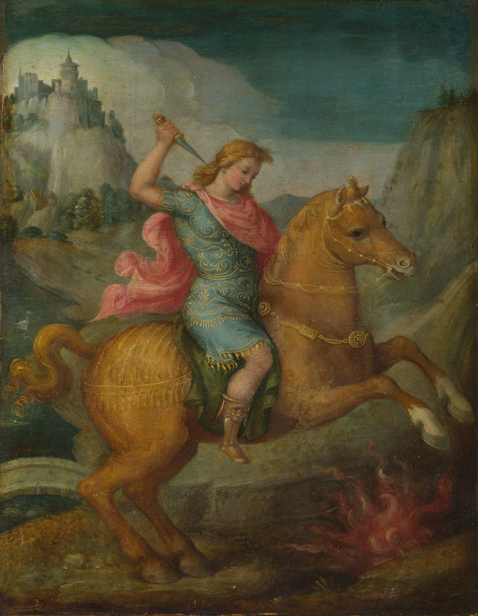 Marcus Curtius, um 1525 von Francesco Ubertini Bacchiacca