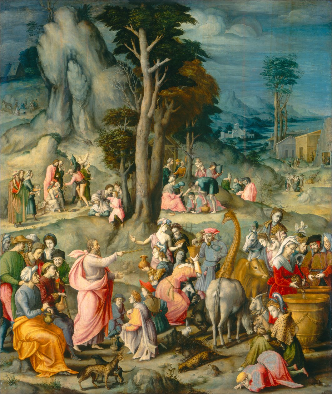 Das Sammeln des Manna von Francesco Bacchiacca
