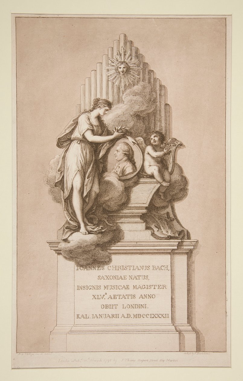 Denkmal für Johann Christian Bach von Francesco Bartolozzi