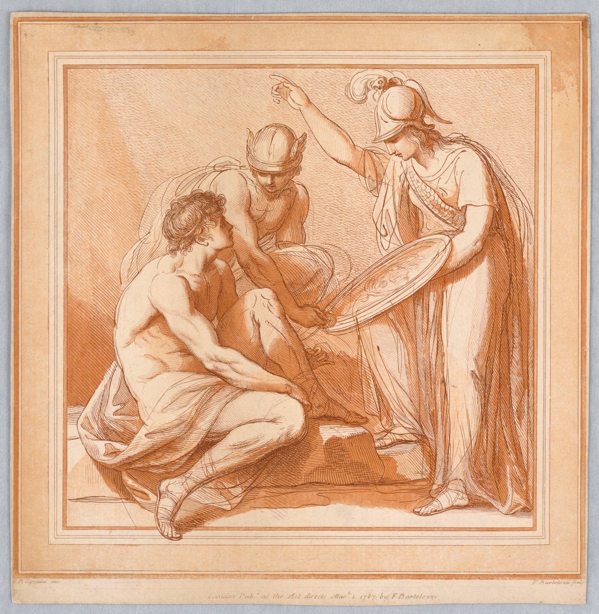 Minerva und Merkur von Francesco Bartolozzi