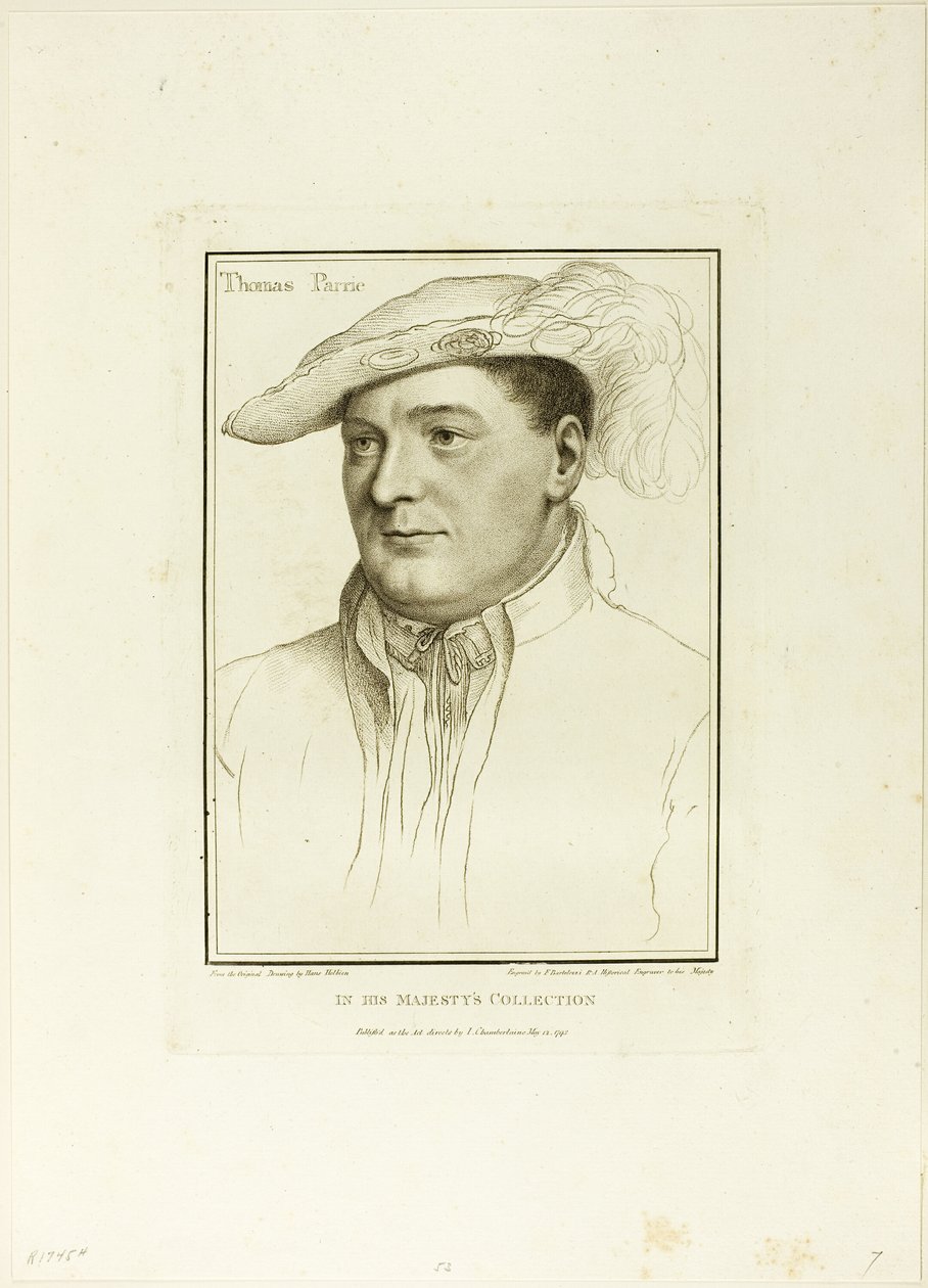Sir Thomas Parry von Francesco Bartolozzi