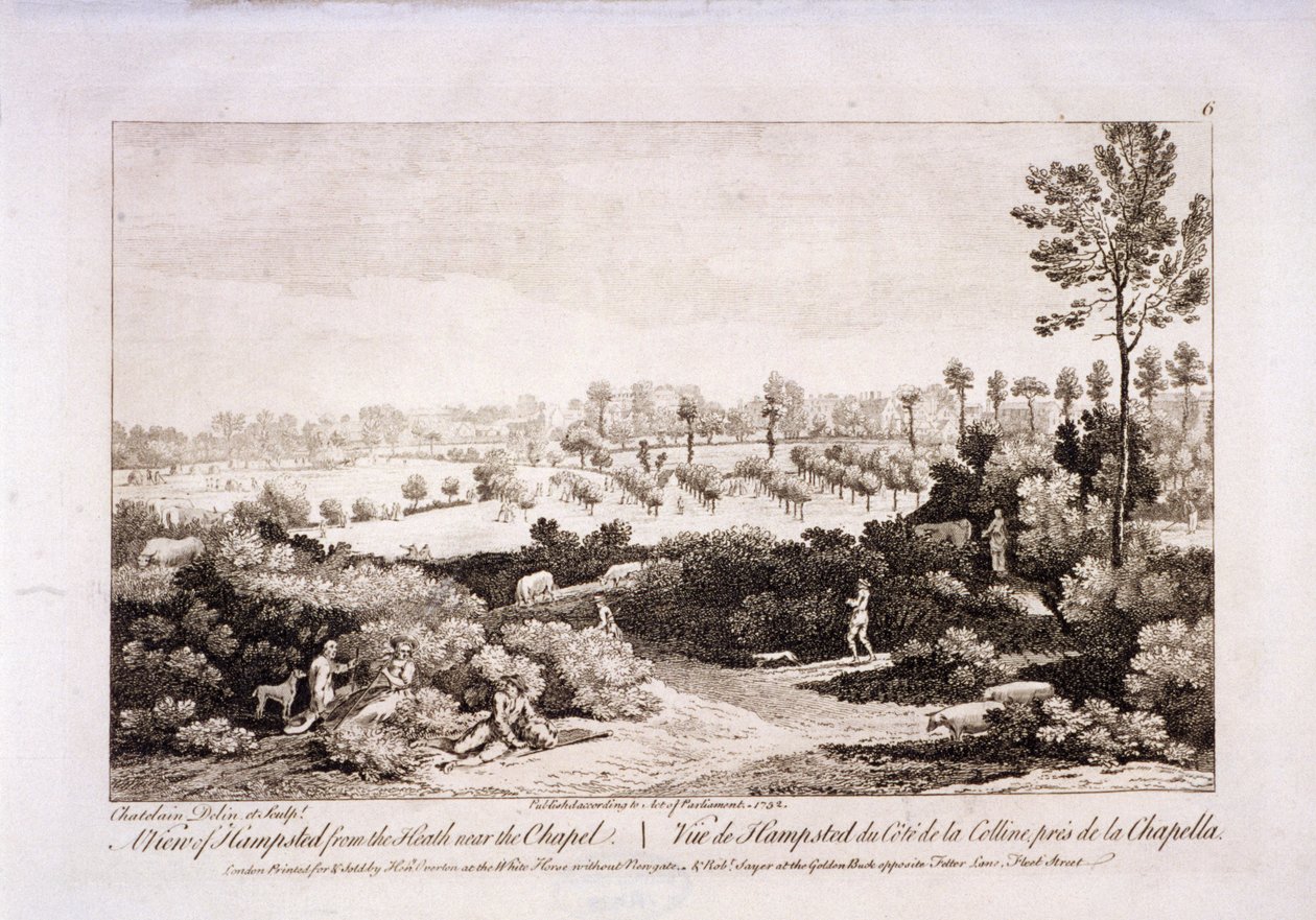 Blick auf Hampstead Heath, Hampstead, London von Francesco Bartolozzi