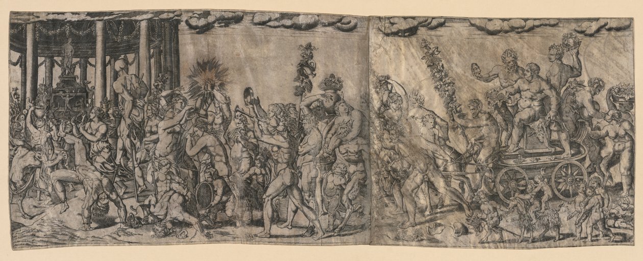 Bacchanalische Szene, spätes 16. - frühes 17. Jahrhundert von Francesco Bertelli