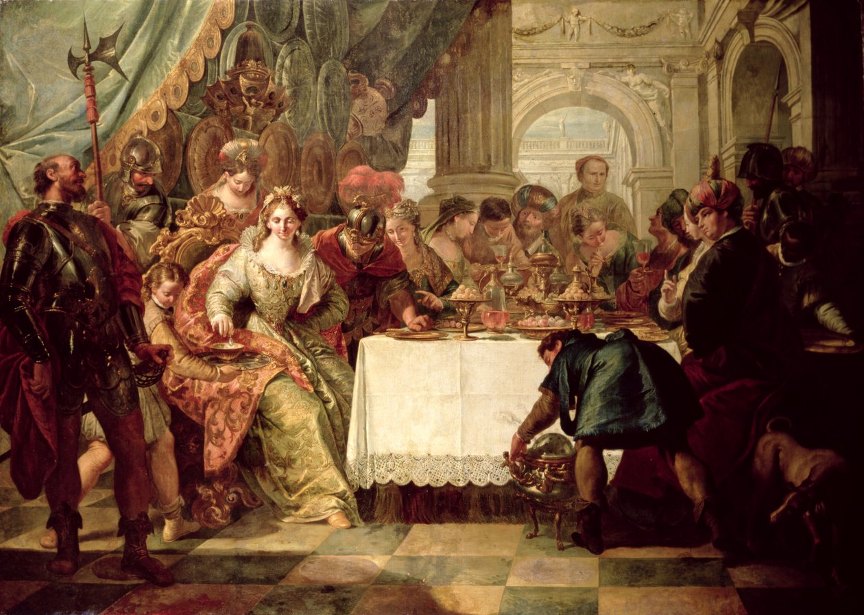 Das Bankett der Kleopatra von Francesco Fontebasso