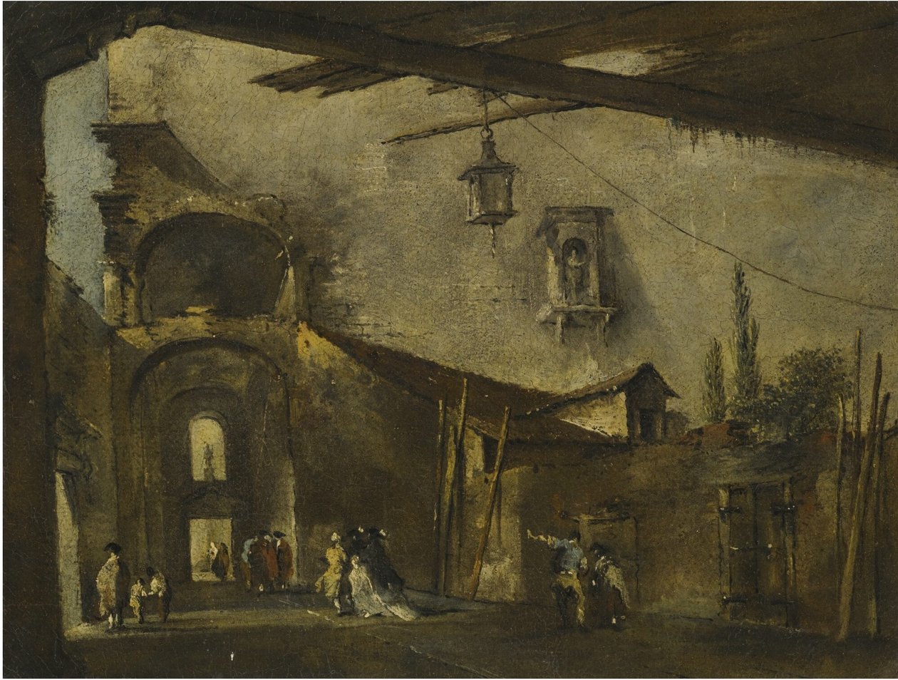 Eine Straße in Venedig von Francesco Guardi